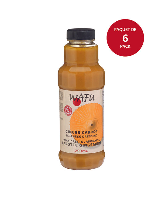 WAFU® Vinaigrette carotte et gingembre 6 x 290 mL